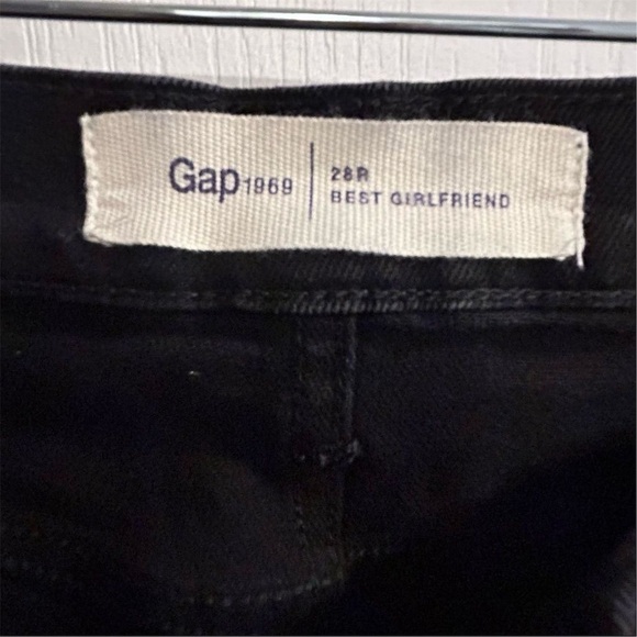 Gap Women's Boyfriend Jeans Size 28 Black Denim Mid Rise 5-Pocket Style - Picture 5 of 7